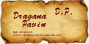 Dragana Pavin vizit kartica